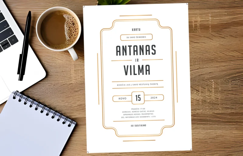 Vestuvinis kvietimas NR1